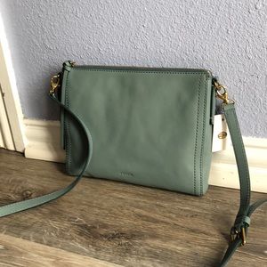 Steel Blue Fossil Crossbody